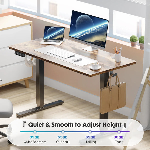 JHK Electric Height Adjustable Desk 63x24"